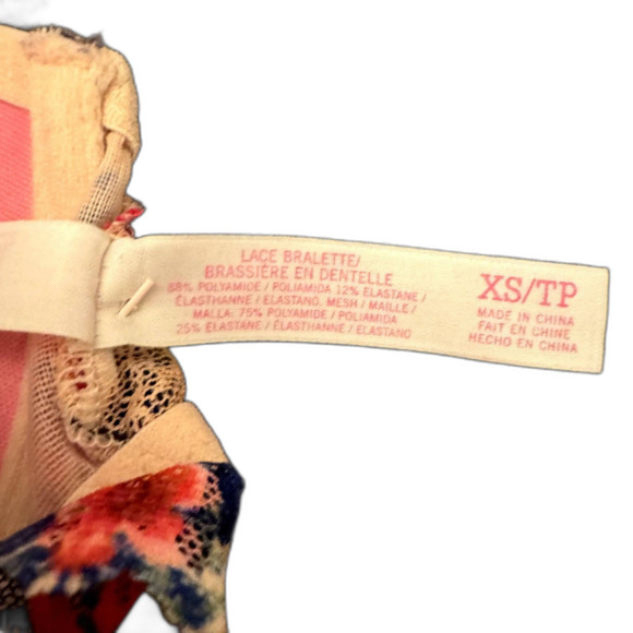 Victoria Secret | PINK Lace High Neck Push Up Bra Underwire Bralette Size XS - Picture 8 of 9